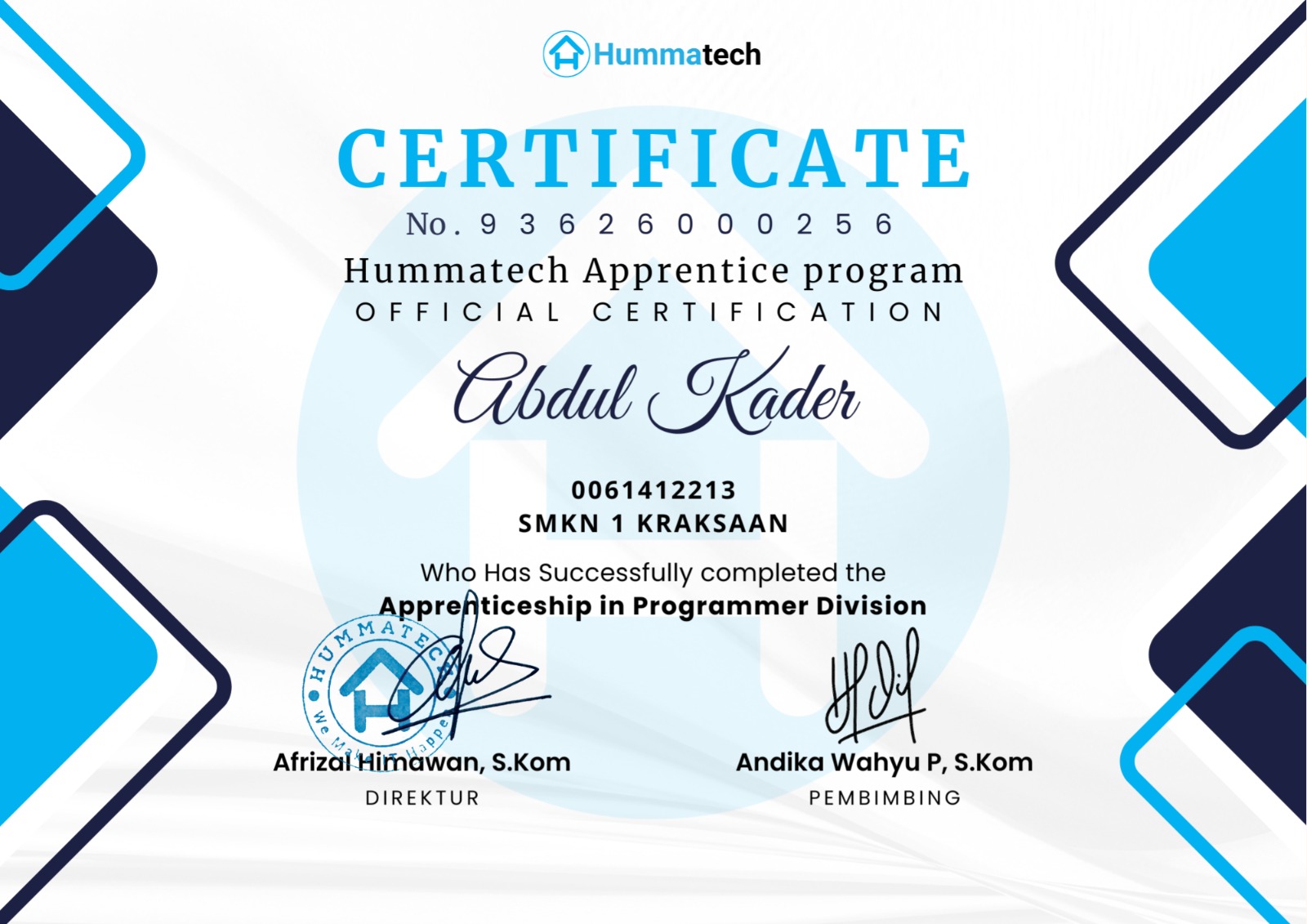 Programmer — PT Humma Teknologi Indonesia